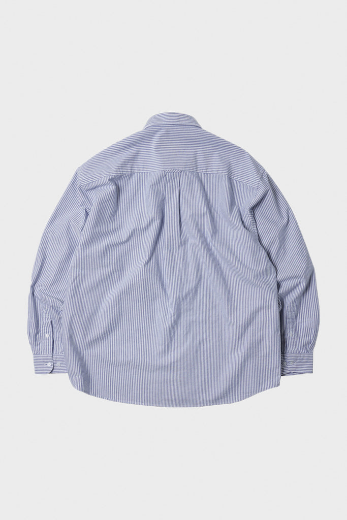 FrizmWORKS - Stripe Cotton Relaxed Shirt - Blue - Canoe Club