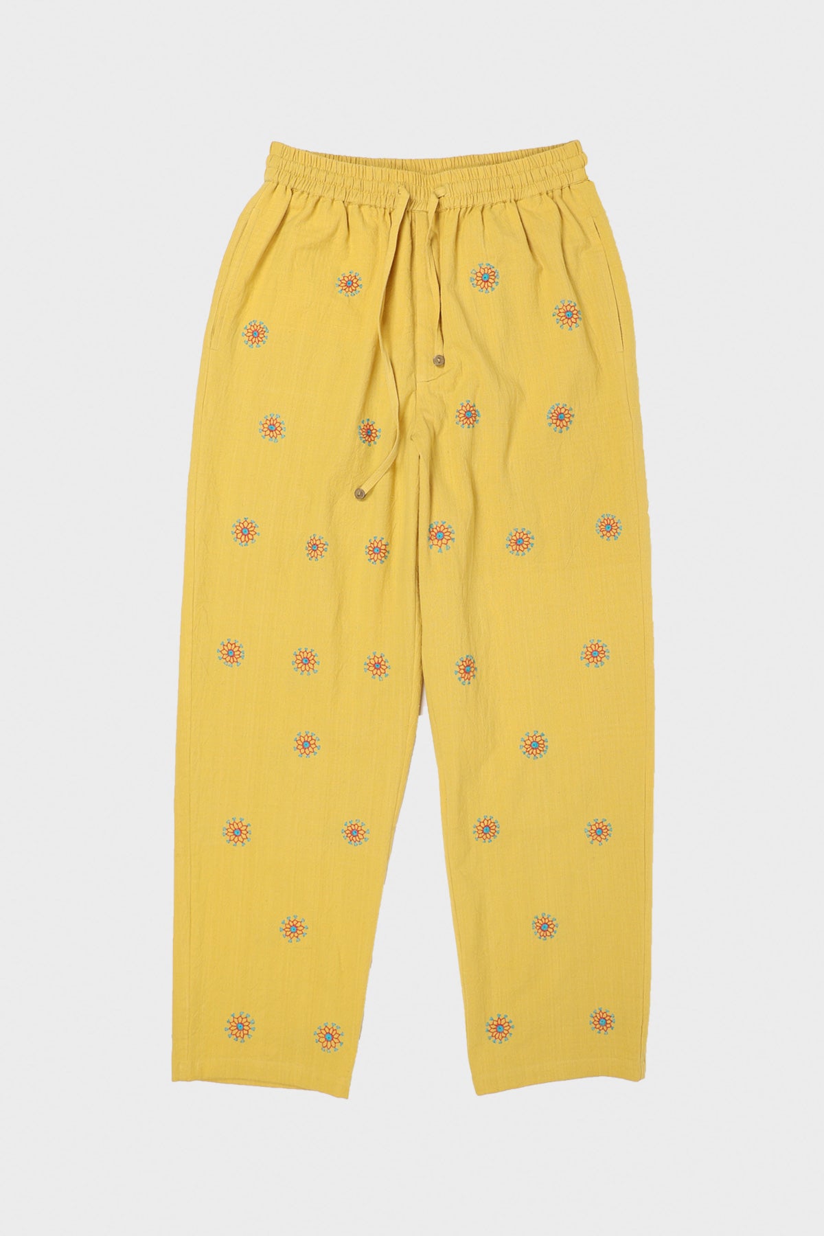 Harago - Amber Embroidered Pants - Yellow - Canoe Club