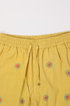 Harago - Amber Embroidered Pants - Yellow - Canoe Club