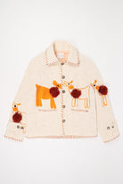 Harago - Animal Embroidered Blouson Jacket - Off White - Canoe Club