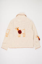 Harago - Animal Embroidered Blouson Jacket - Off White - Canoe Club