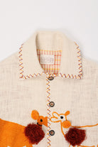 Harago - Animal Embroidered Blouson Jacket - Off White - Canoe Club