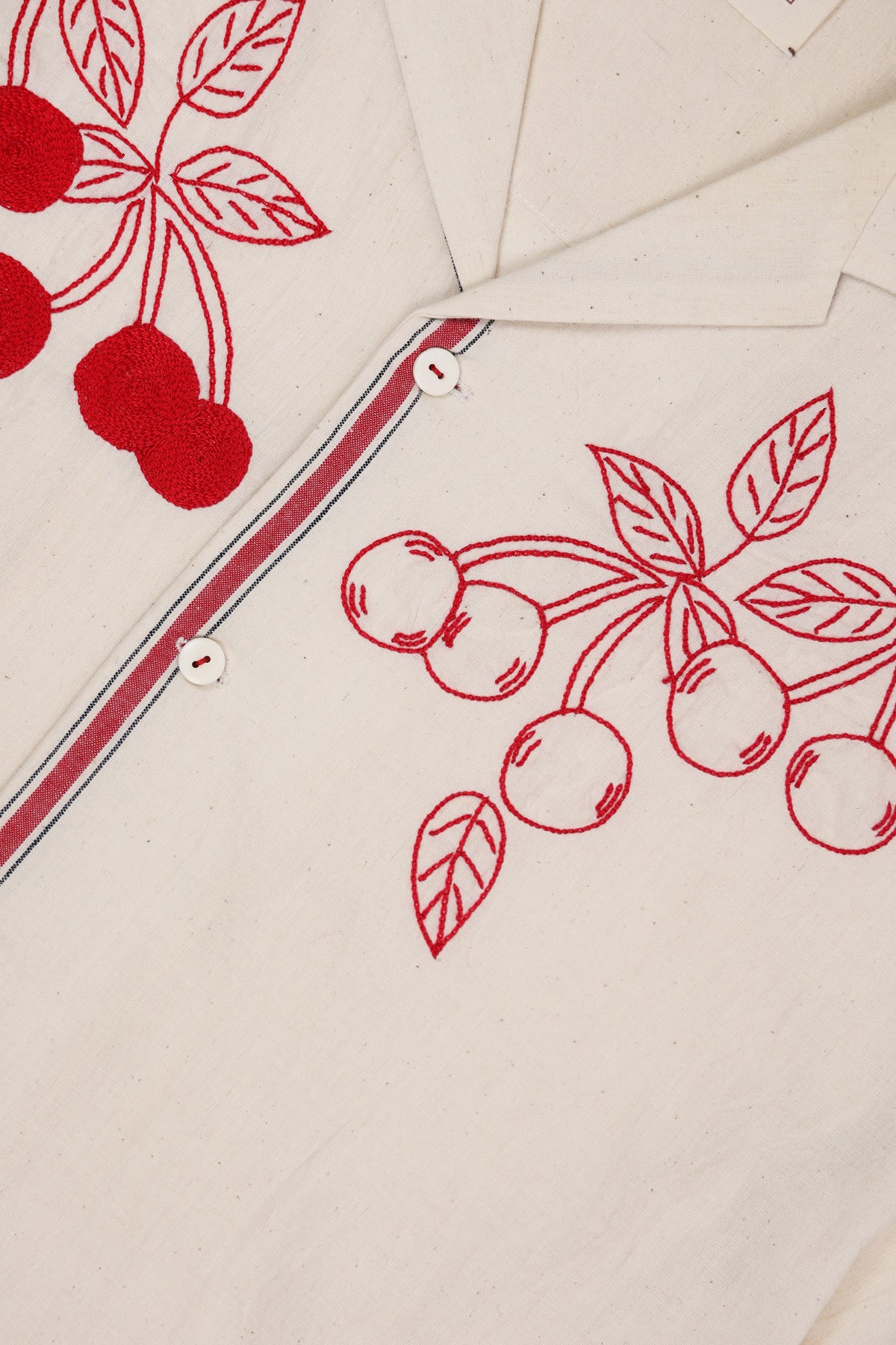 Harago - Antique Red Work Shirt - Off-White - Canoe Club