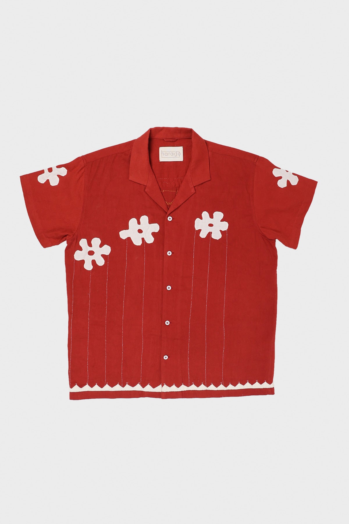 Harago - Cloud Applique Shirt - Red - Canoe Club