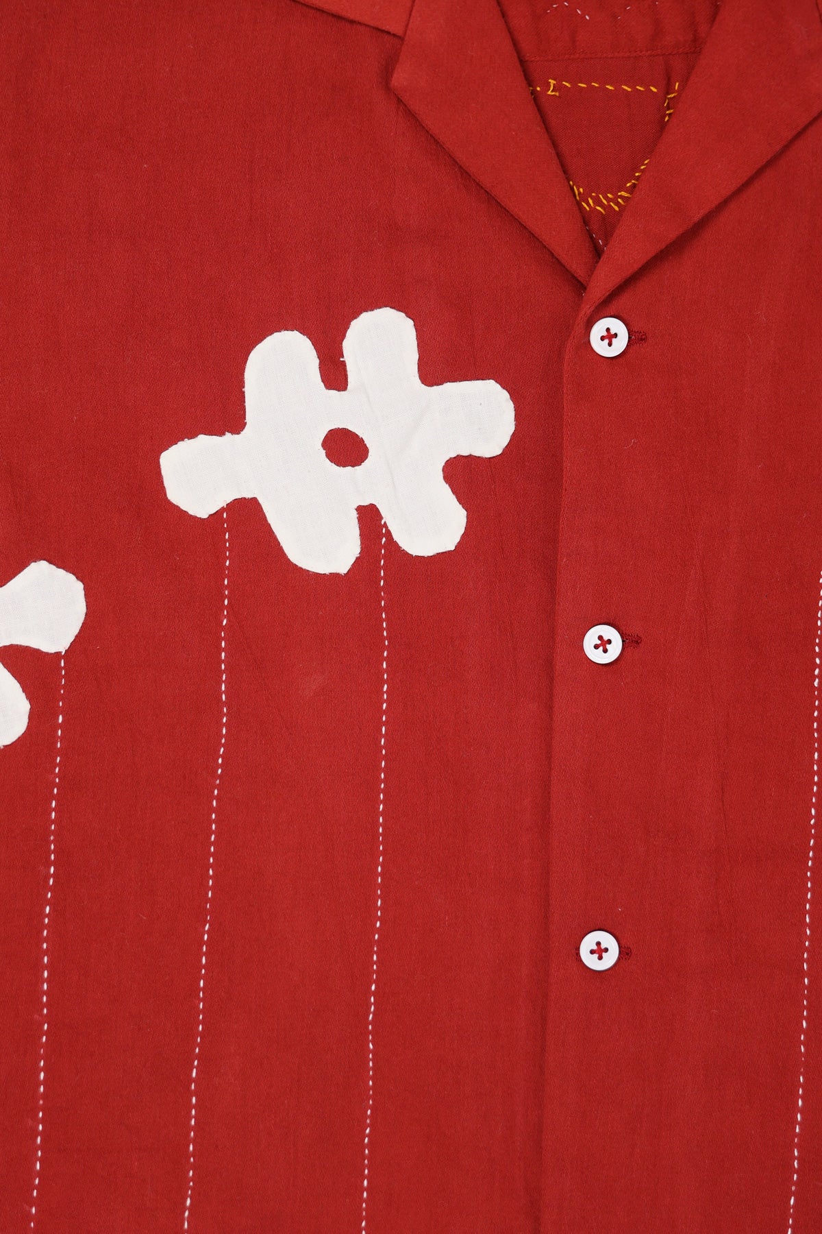 Harago - Cloud Applique Shirt - Red - Canoe Club