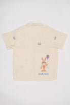 Harago - Cross Stitch Embroidered Shirt - Off White - Canoe Club