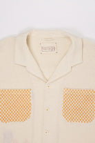Harago - Cross Stitch Embroidered Shirt - Off White - Canoe Club