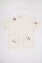 Harago - Gond Bird Embroidered Shirt - Off-White - Canoe Club
