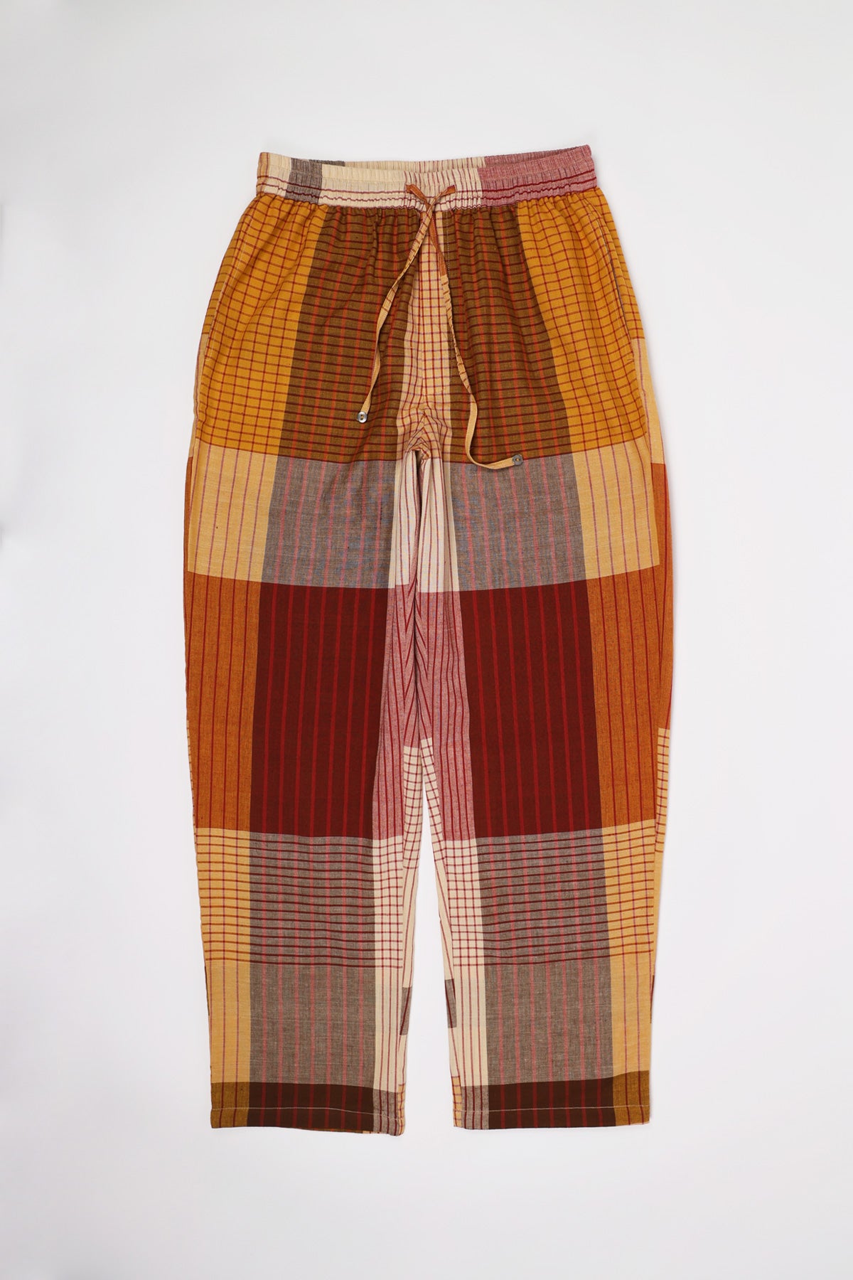 Harago - Handloom Stripe Check Pants - Multi - Canoe Club