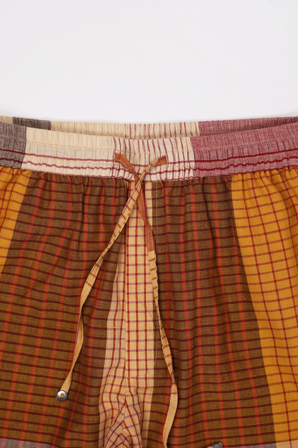 Harago - Handloom Stripe Check Pants - Multi - Canoe Club