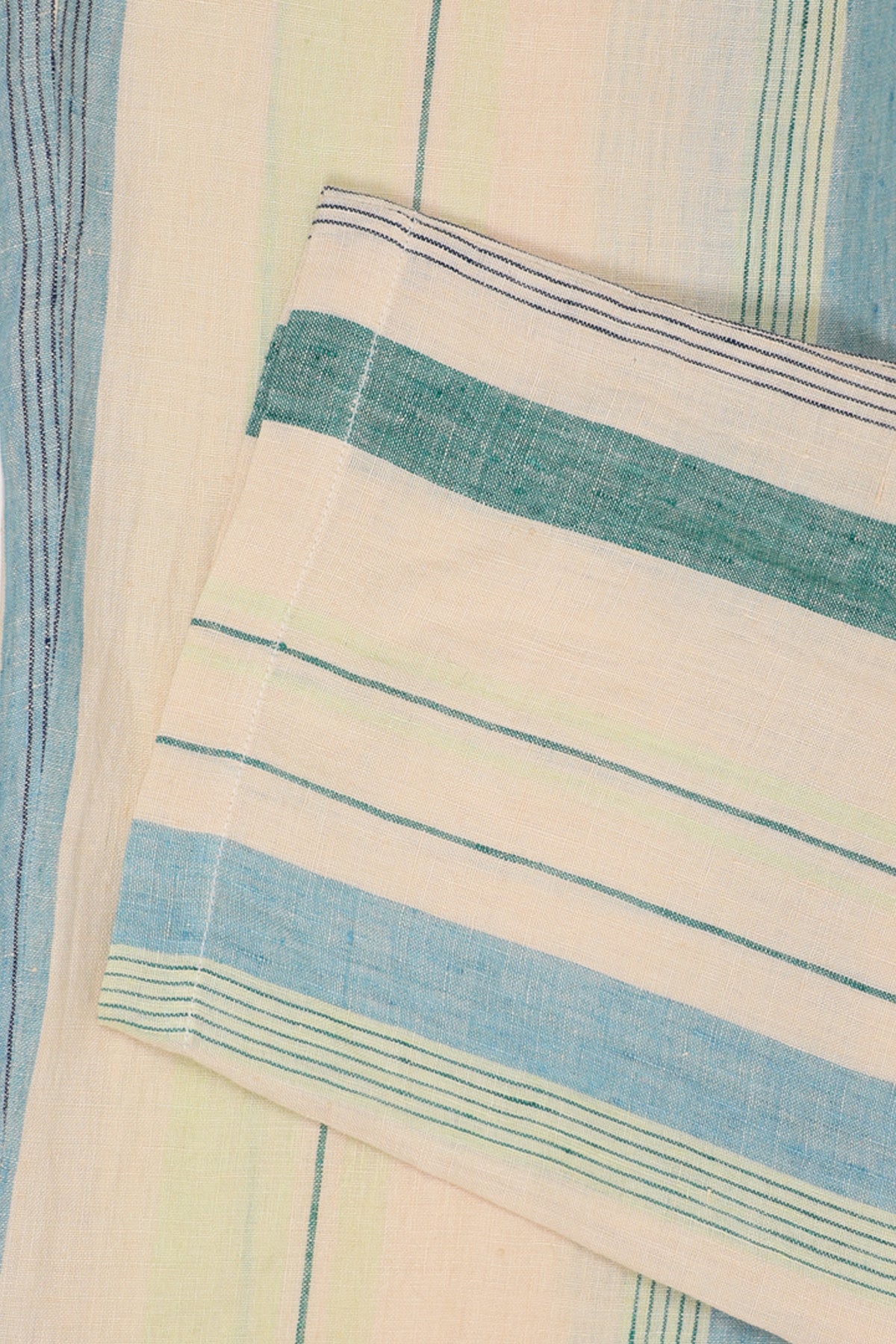 Harago - Handloom Stripe Linen Pants - Cream - Canoe Club