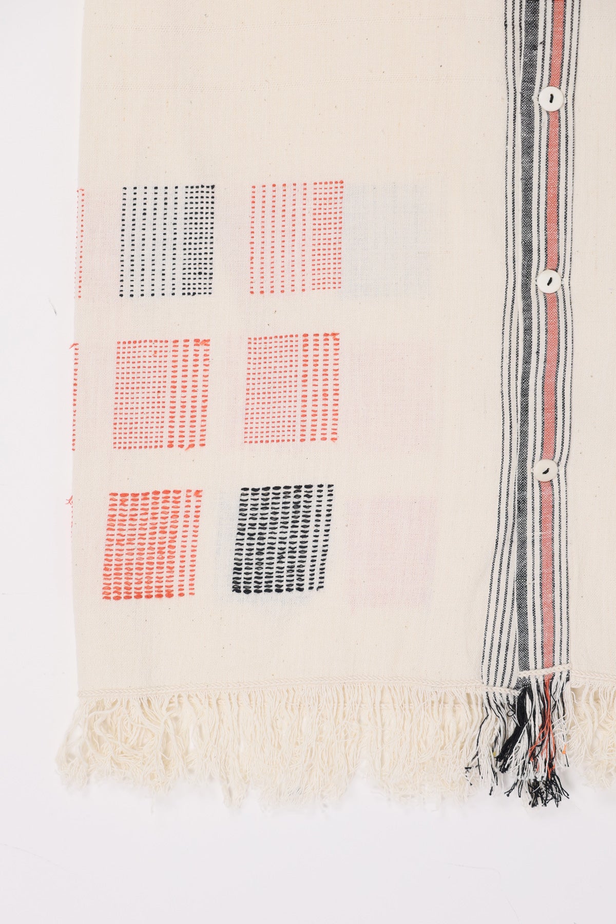 Harago - Jamdani Scarf Shirt - Off White - Canoe Club