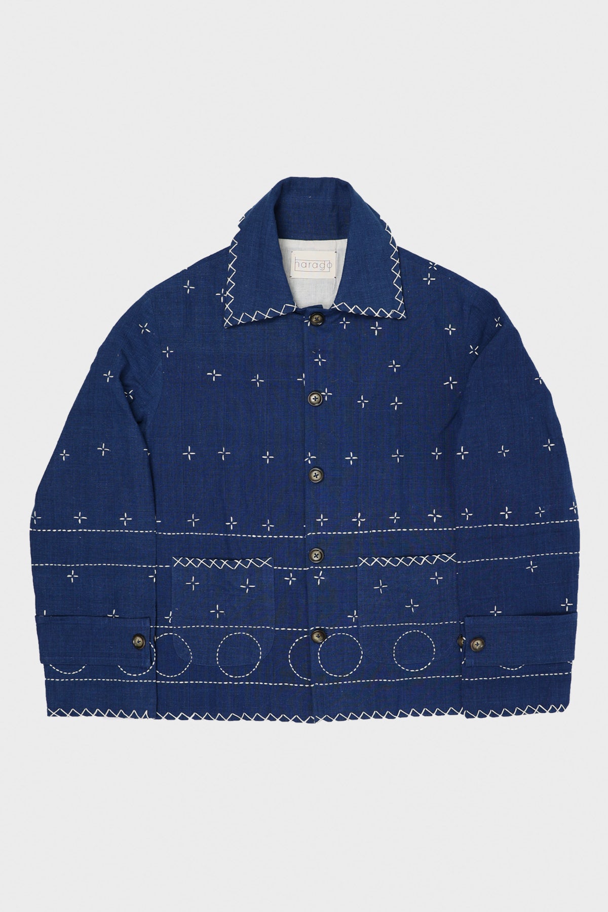 Harago - Kantha Blouson Jacket - Indigo - Canoe Club