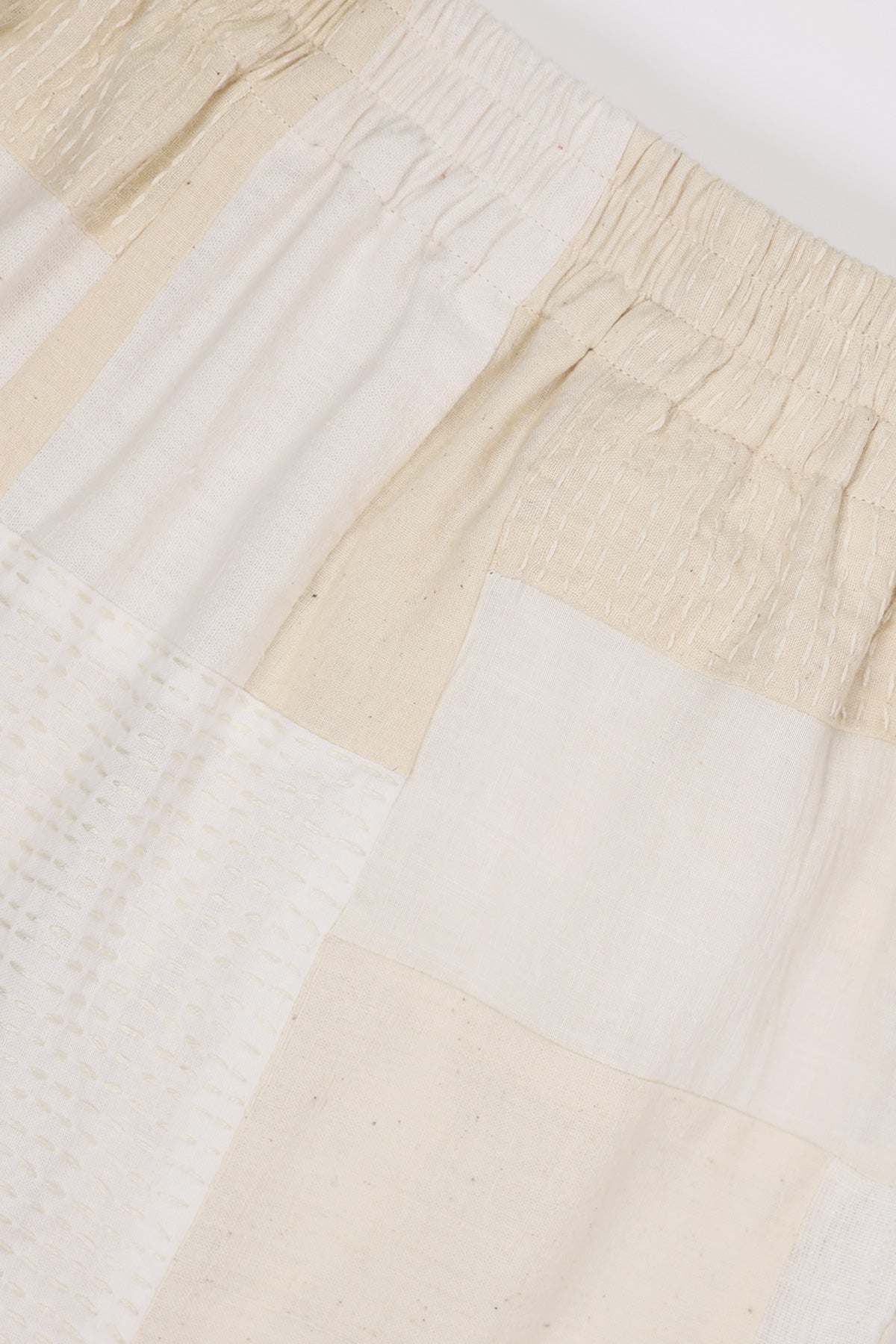 Harago - Patchwork Kantha Shorts - Off-White - Canoe Club