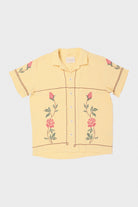 Harago - Rose Cross Stitch Shirt - Yellow - Canoe Club