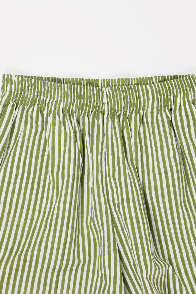 Harago - Stripe Shorts - Green - Canoe Club