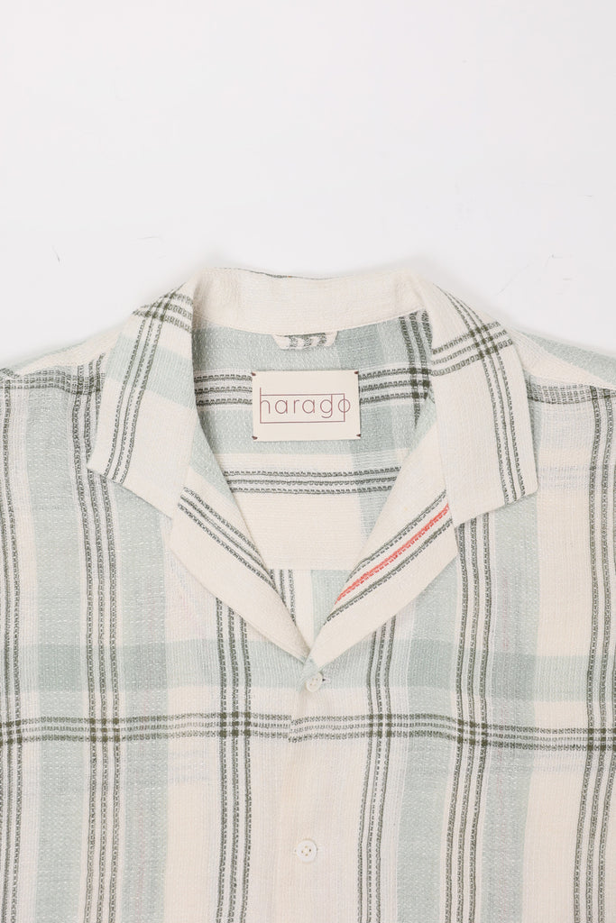 Harago - Textured Linen Shirt - Off White - Canoe Club
