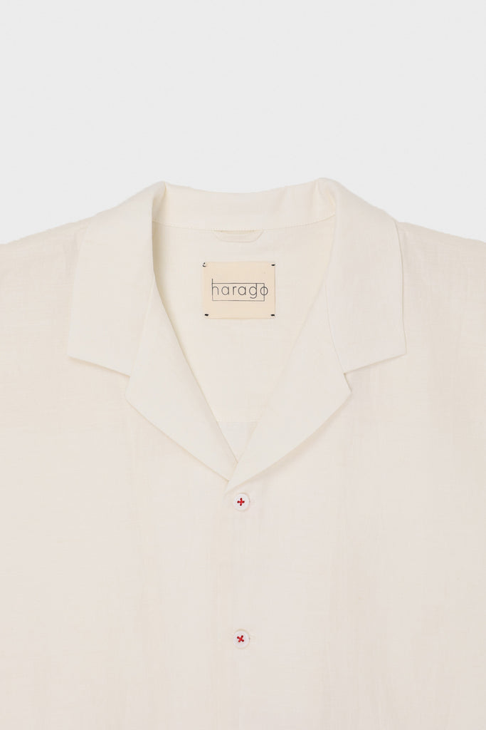 Harago - Tiger Safari Embroidered Shirt - Off White - Canoe Club