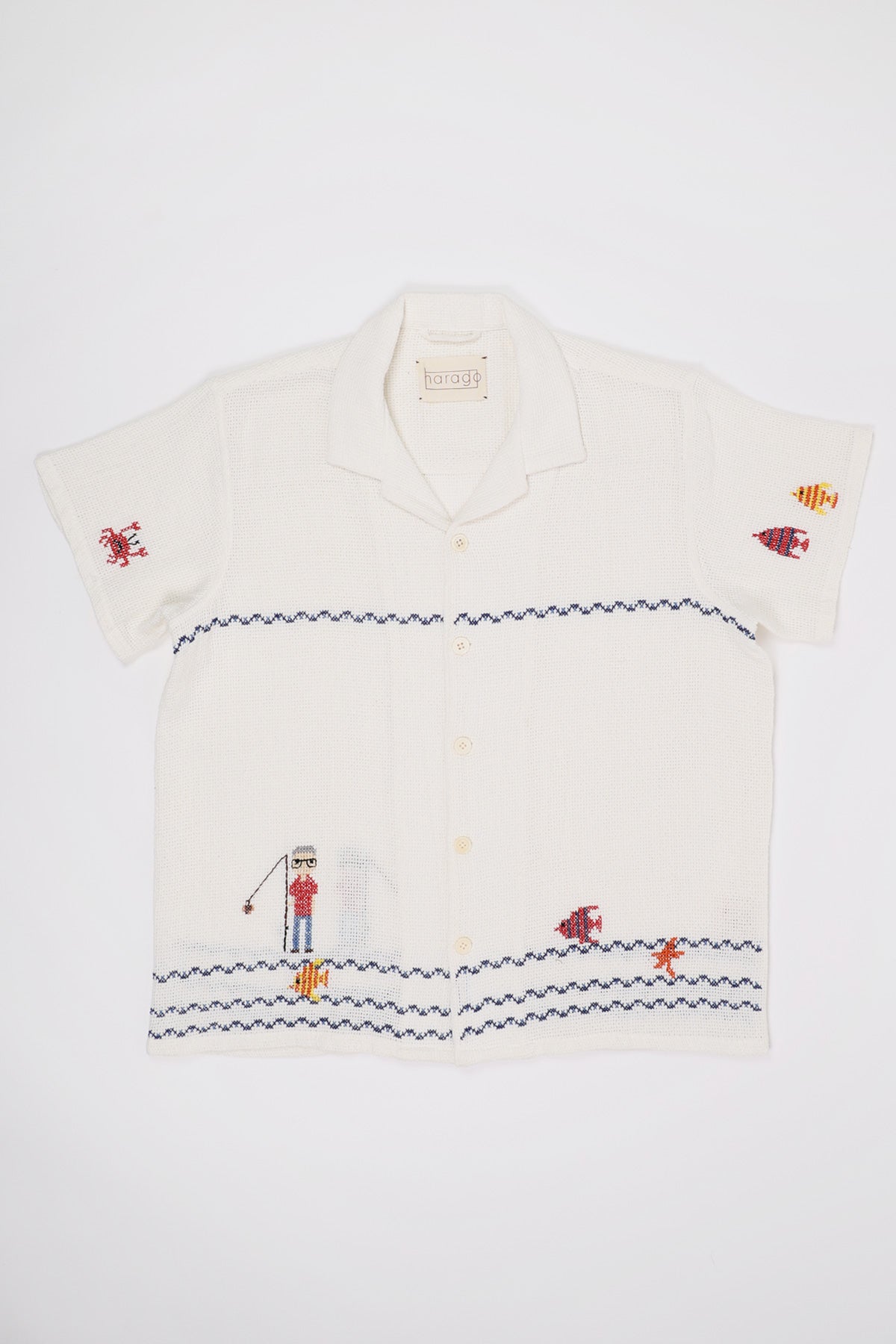 Harago - Village Narrative Embroidered Shirt - White - Canoe Club