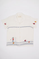Harago - Village Narrative Embroidered Shirt - White - Canoe Club