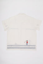 Harago - Village Narrative Embroidered Shirt - White - Canoe Club