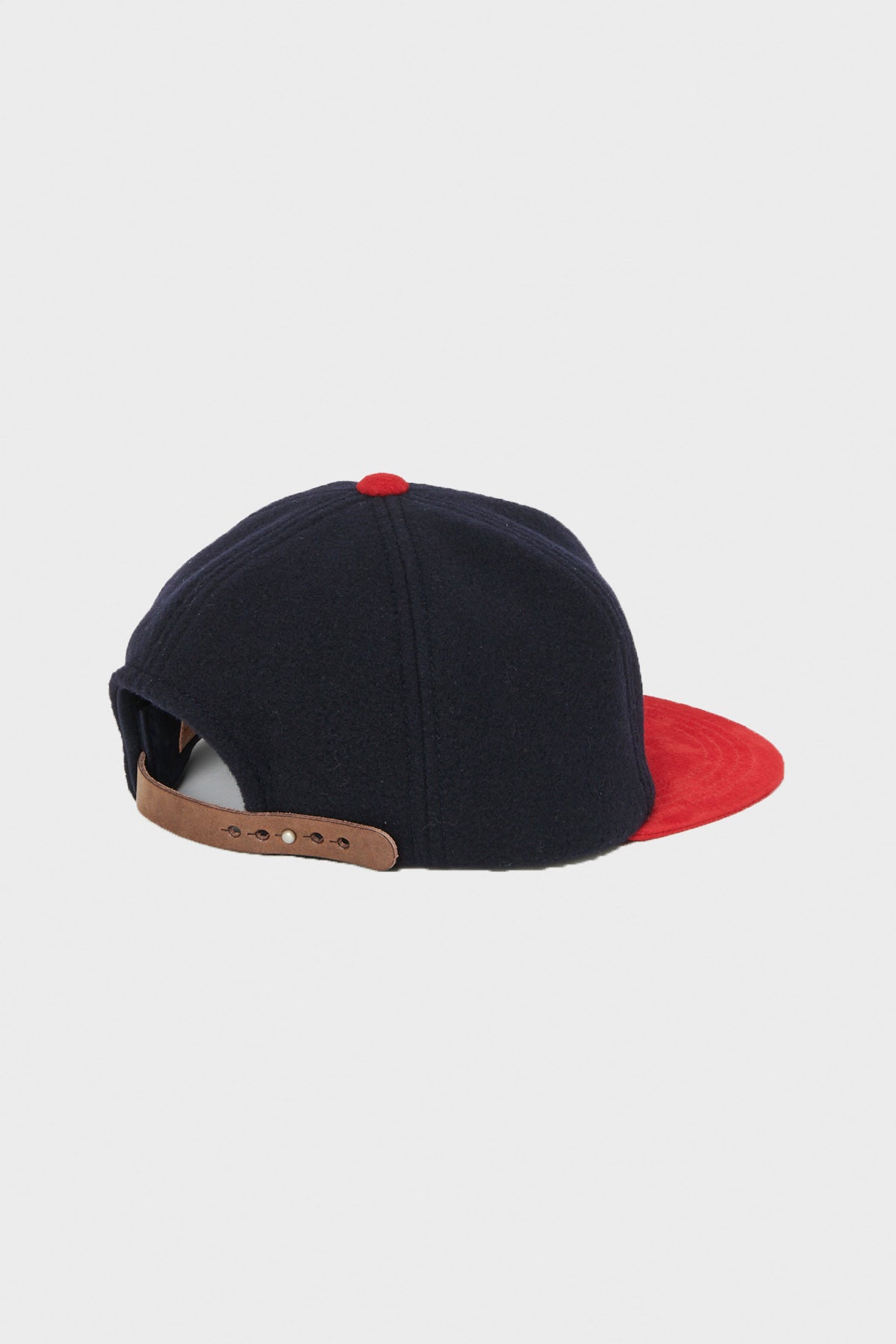 Hender Scheme - 2 Tone Wool Cap - Navy/Red - Canoe Club