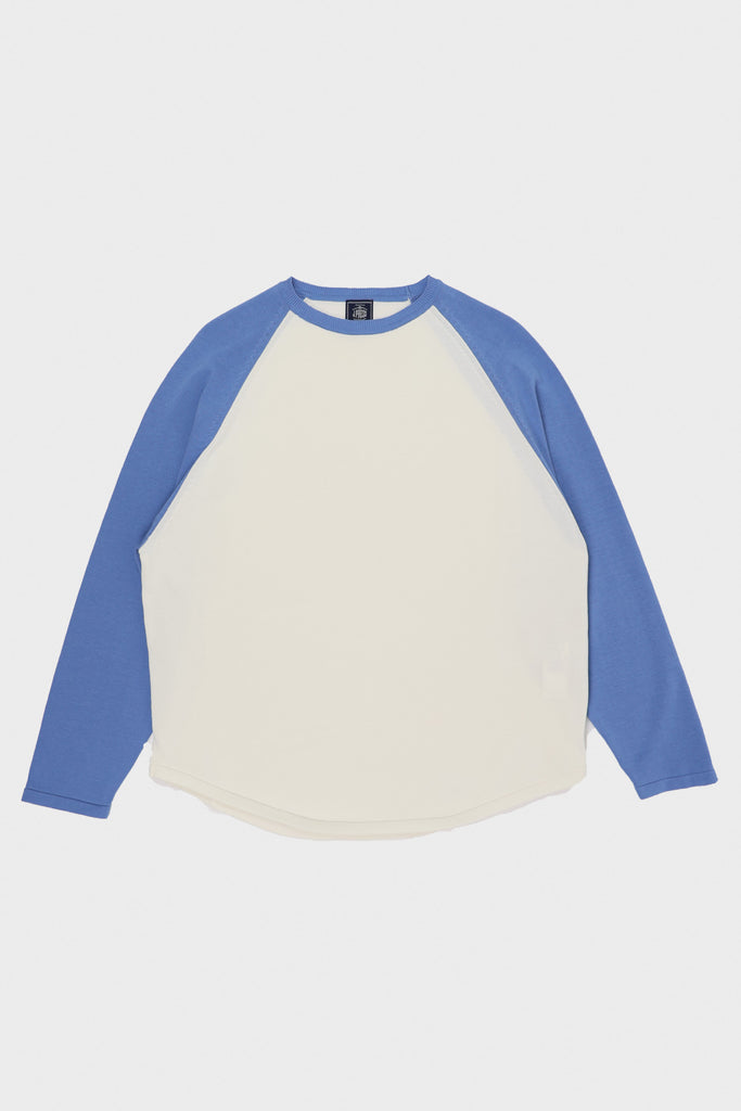 J. Press - Baseball Sweater - White/Sax - Canoe Club