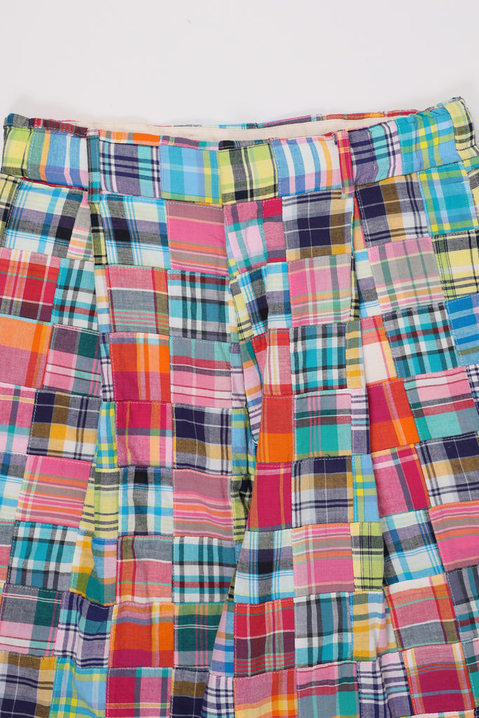 J. Press - India Madras 1 Tuck Wide Easy Trousers - Pink - Canoe Club