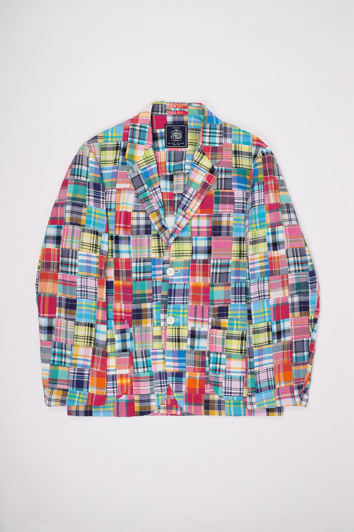 J. Press - India Madras 3 Button Old Fit Jacket - Pink - Canoe Club