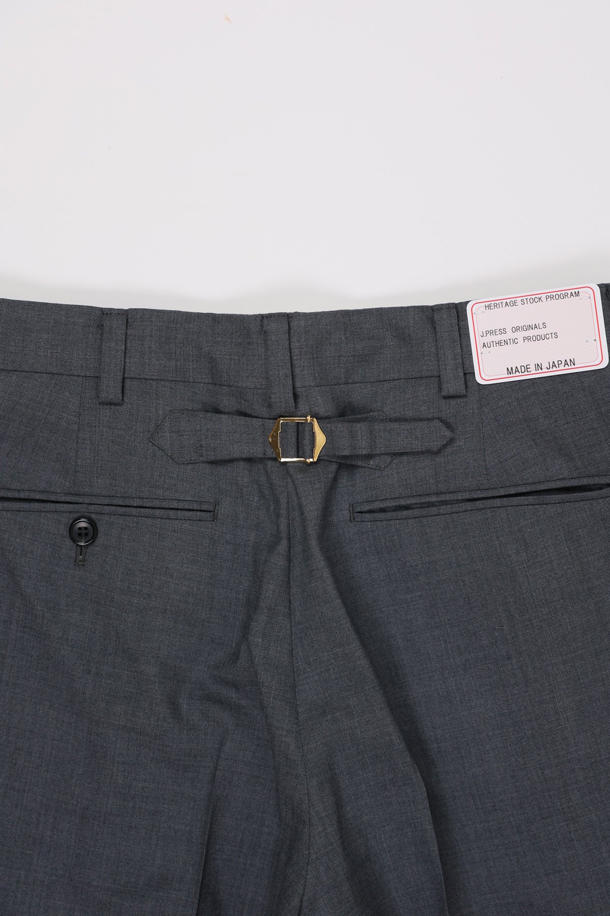 J. Press - Merino Tropical Wool Piped Stem Trousers - Gray - Canoe Club
