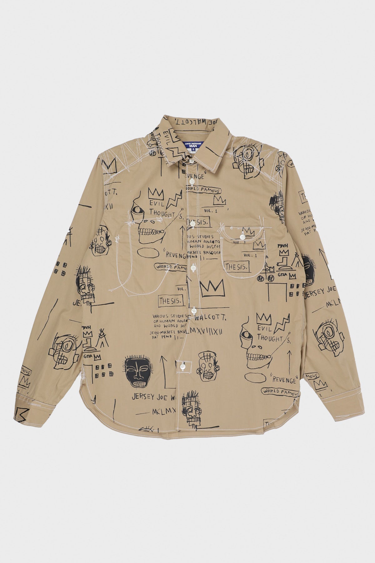 Junya Watanabe Basquiat Shirt | Beige/Black | Canoe Club