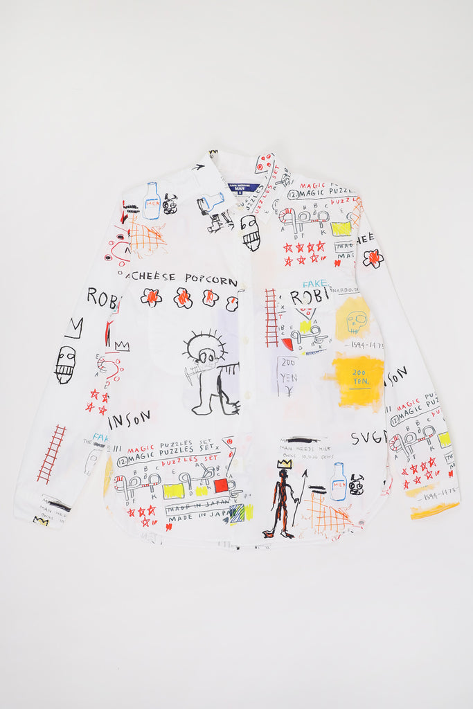 Junya Watanabe - Basquiat Wide Fit Cotton Shirt - White - Canoe Club