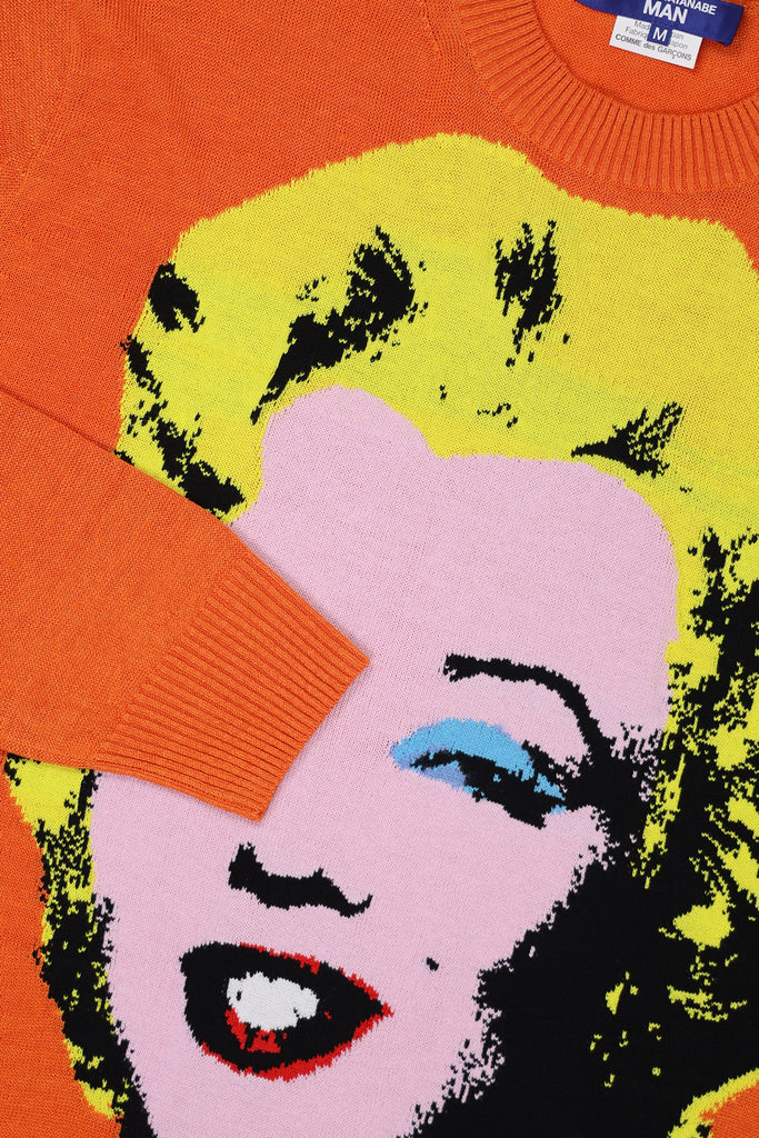 Junya Watanabe - Marilyn Monroe Graphic Sweater - Orange - Canoe Club