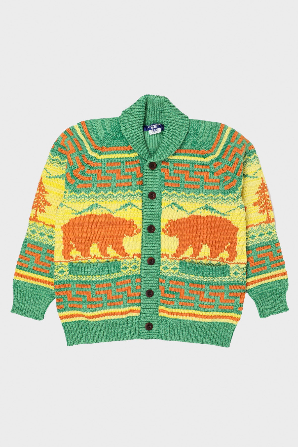 Junya Watanabe - Tribal Knit Sweater - Green/Yellow - Canoe Club