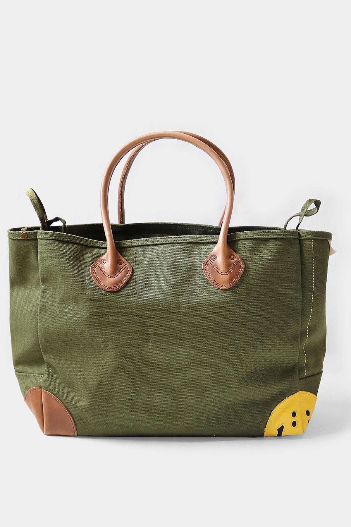 Kapital - #4 Canvas RAIN SMILE MILKBAG - Khaki - Canoe Club