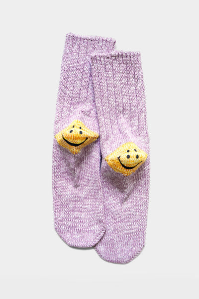 Happy Face Heel Sock By The Alphabet Gift Shop