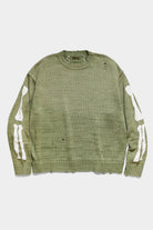 Kapital - 5G Cotton Knit BONE Crew Sweater - Khaki - Canoe Club
