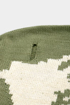 Kapital - 5G Cotton Knit BONE Crew Sweater - Khaki - Canoe Club