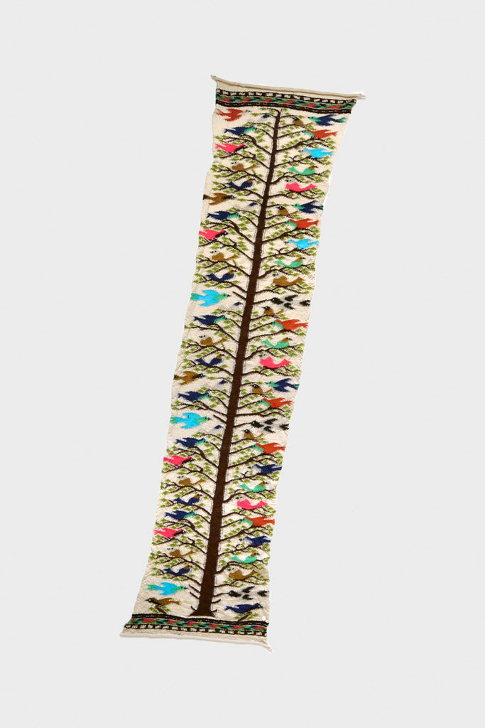 Kapital - Fulling Wool HAPPY Scarf BIRD TREE - Beige - Canoe Club