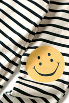 Kapital - Stripe Jersey Crew Long Sleeve T (RAINBOWY Patch) - Black/Ecru - Canoe Club