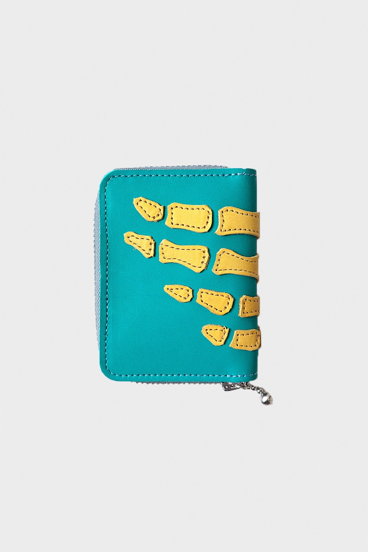 Kapital THUMB-UP BONE HAND ZIP Mini Wallet | Sax | Canoe Club