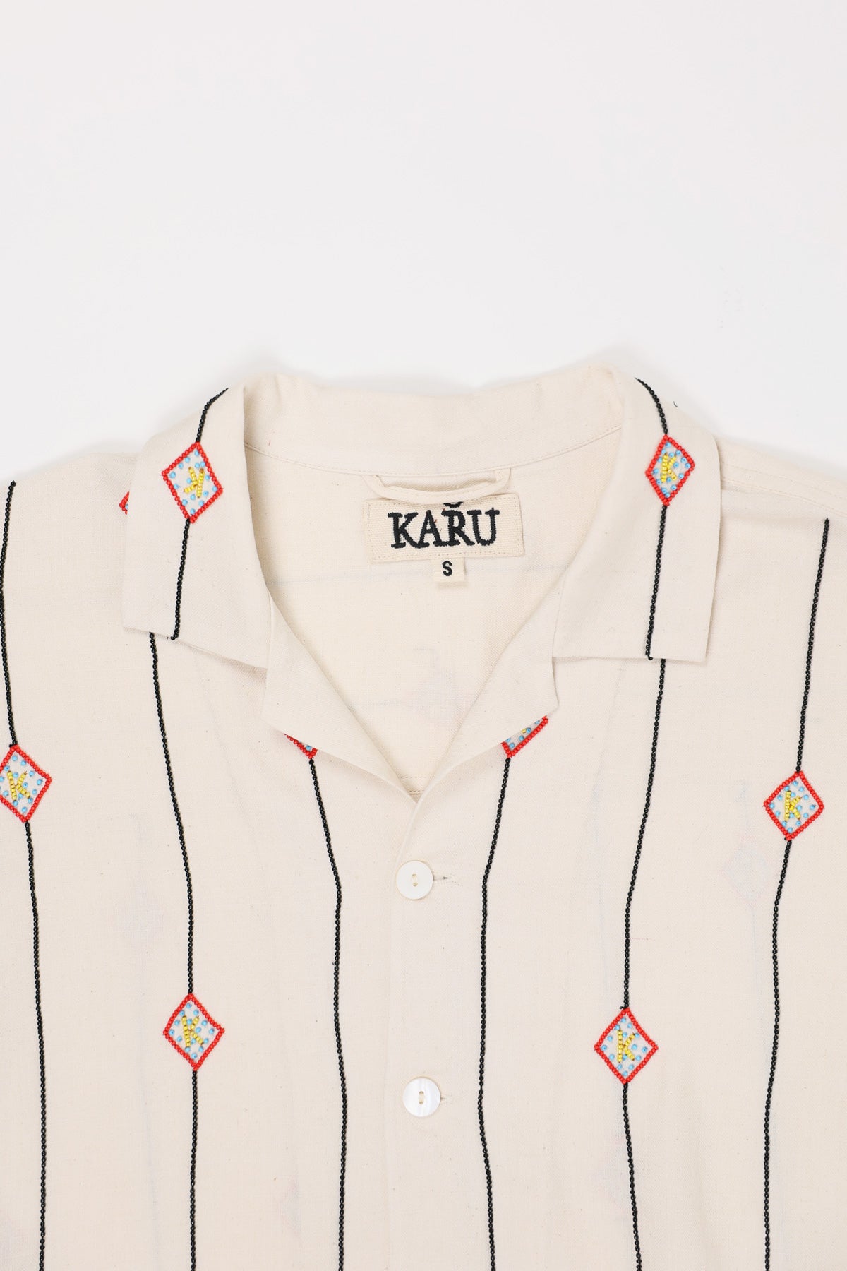 Karu Research - Beaded Camp Shirt - Ecru - Canoe Club
