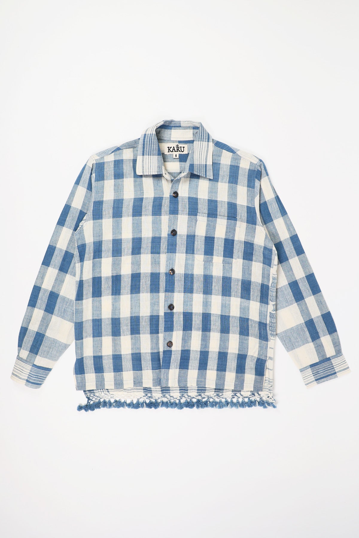 Karu Research - Bhujodi Shirt - Indigo/Ecru - Canoe Club