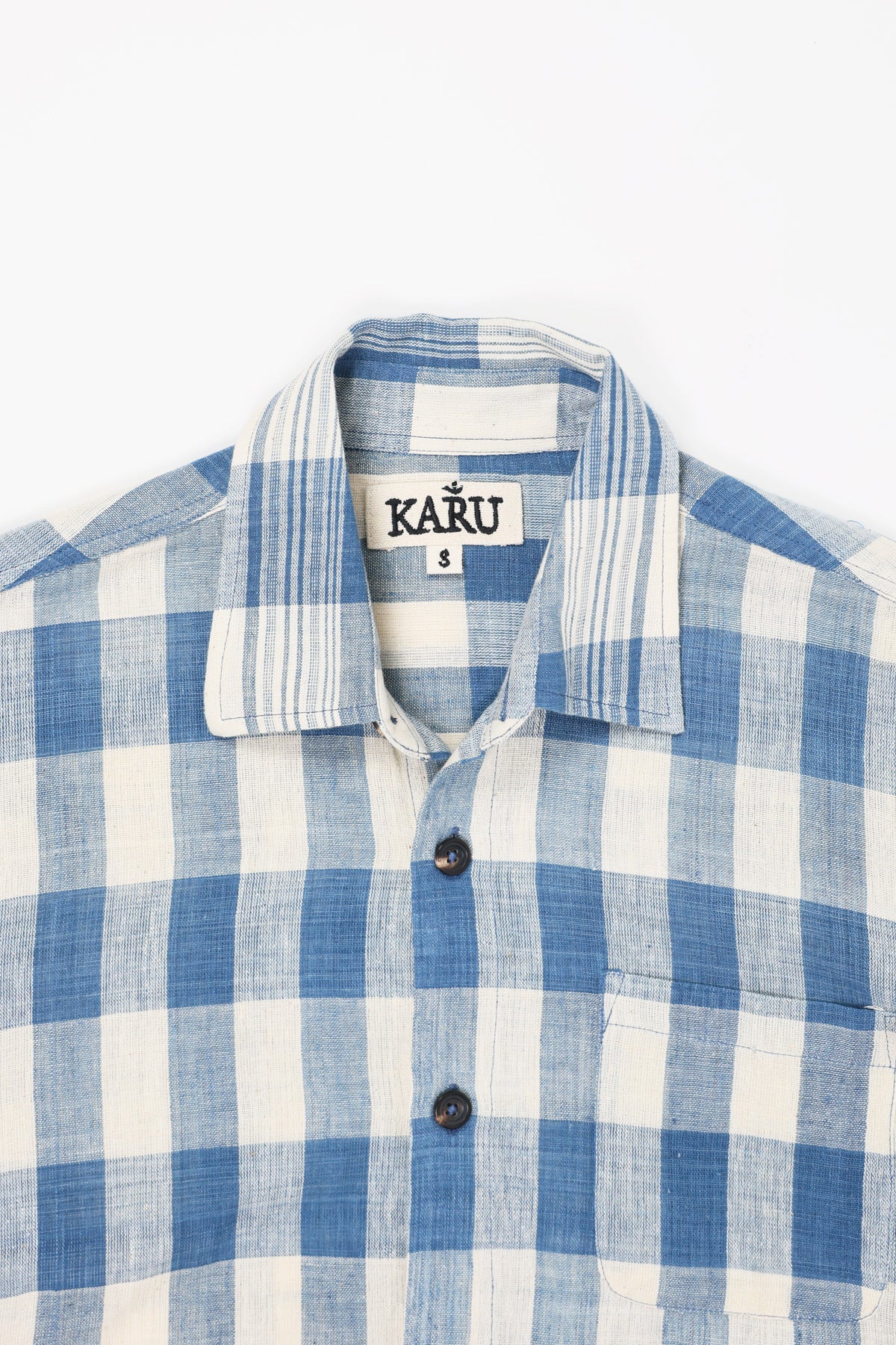 Karu Research - Bhujodi Shirt - Indigo/Ecru - Canoe Club