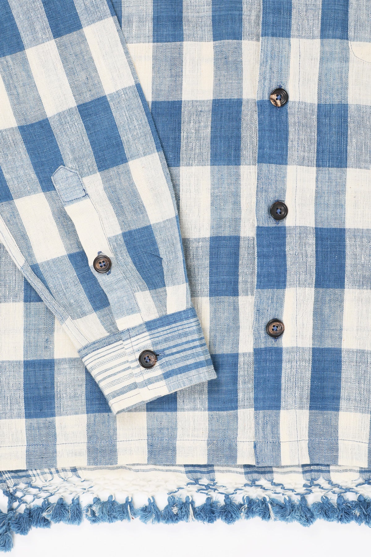 Karu Research - Bhujodi Shirt - Indigo/Ecru - Canoe Club