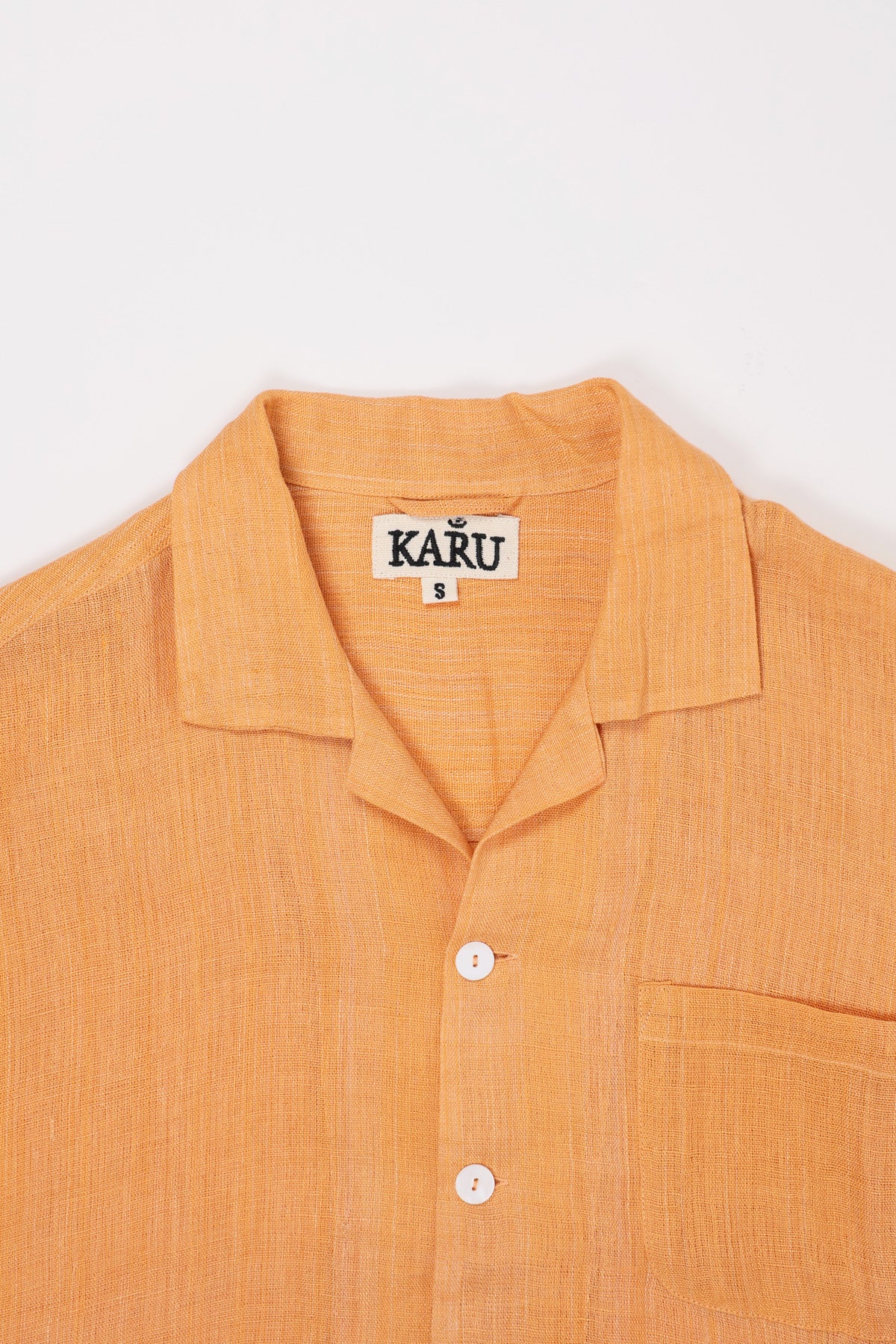 Karu Research - Linen Camp Shirt - Orange - Canoe Club