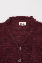 Karu Research - Hand Brushed Cardigan - Burgundy - Canoe Club