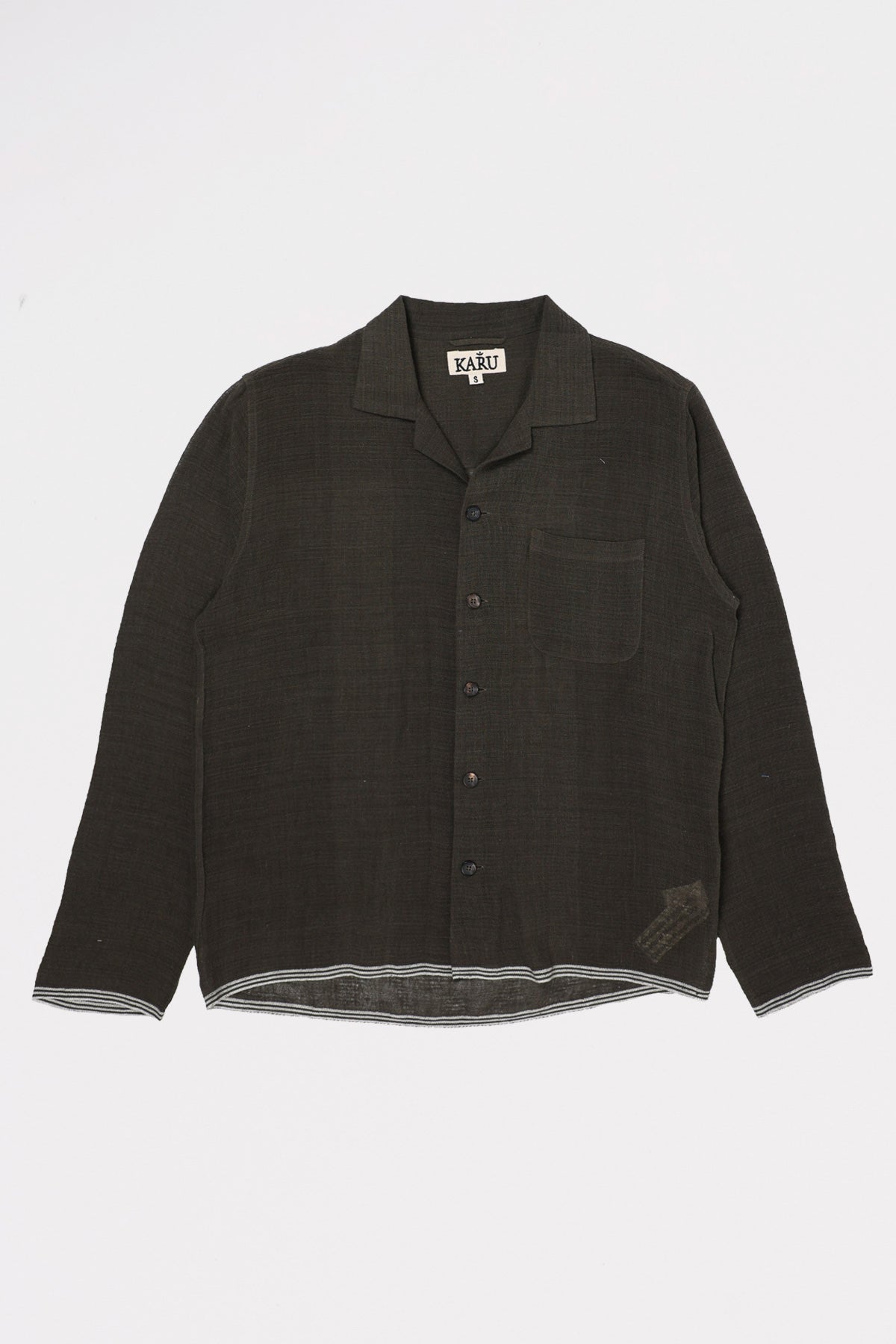 Karu Research - Selvedge Camp Shirt - Brown - Canoe Club