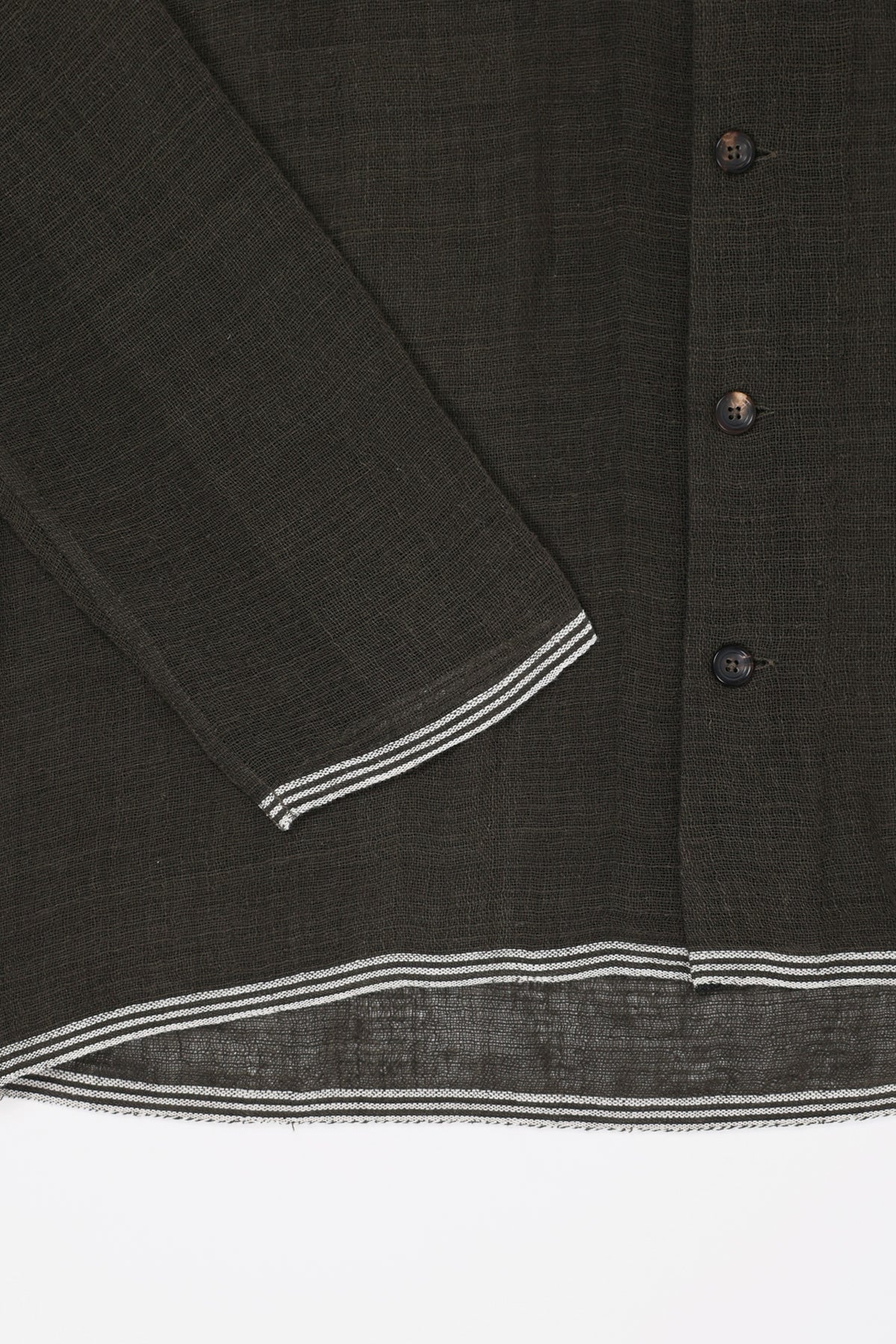 Karu Research - Selvedge Camp Shirt - Brown - Canoe Club