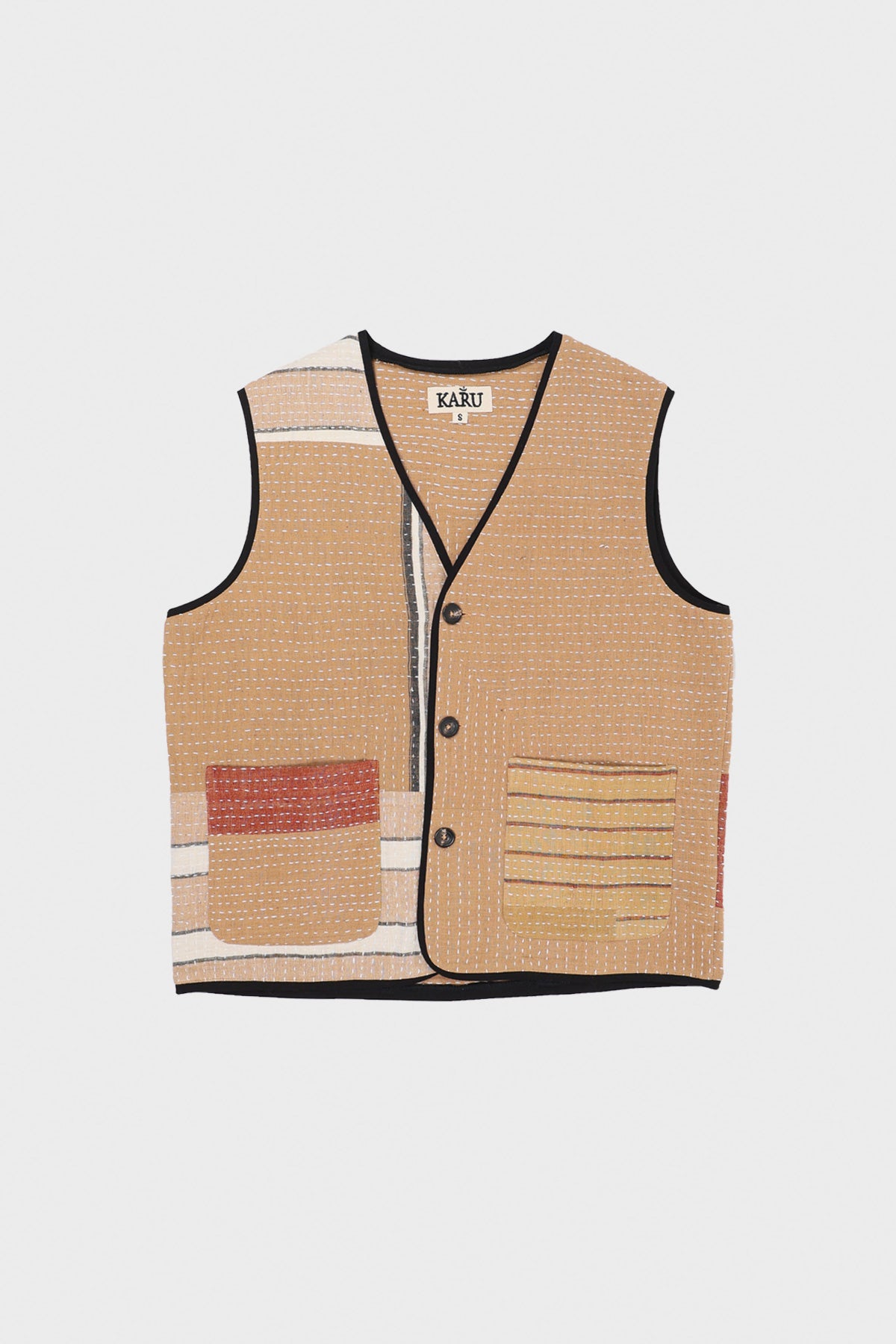 Karu Research - Work Vest - Beige Patchwork - Canoe Club